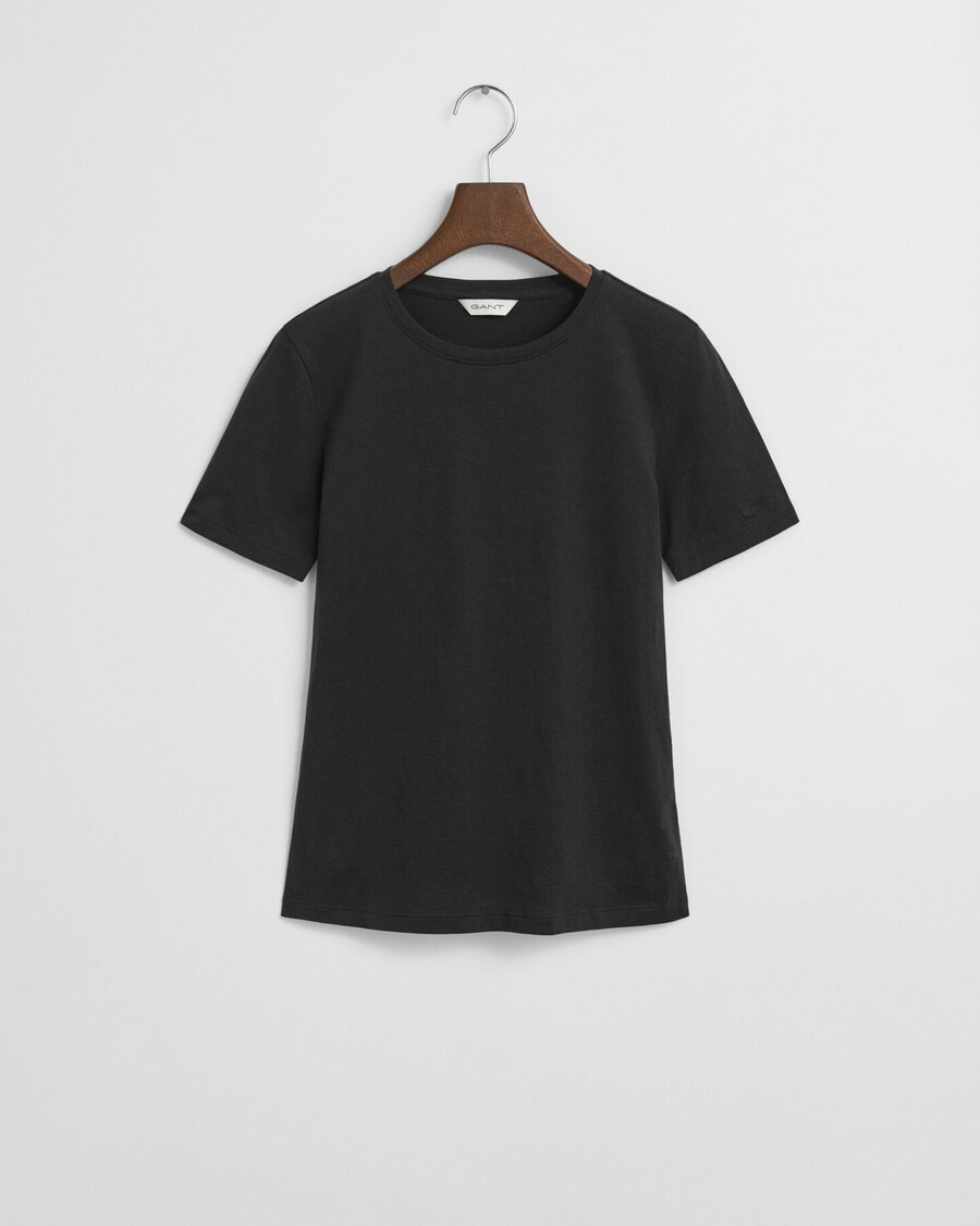 licht katoenen t-shirt - zwart