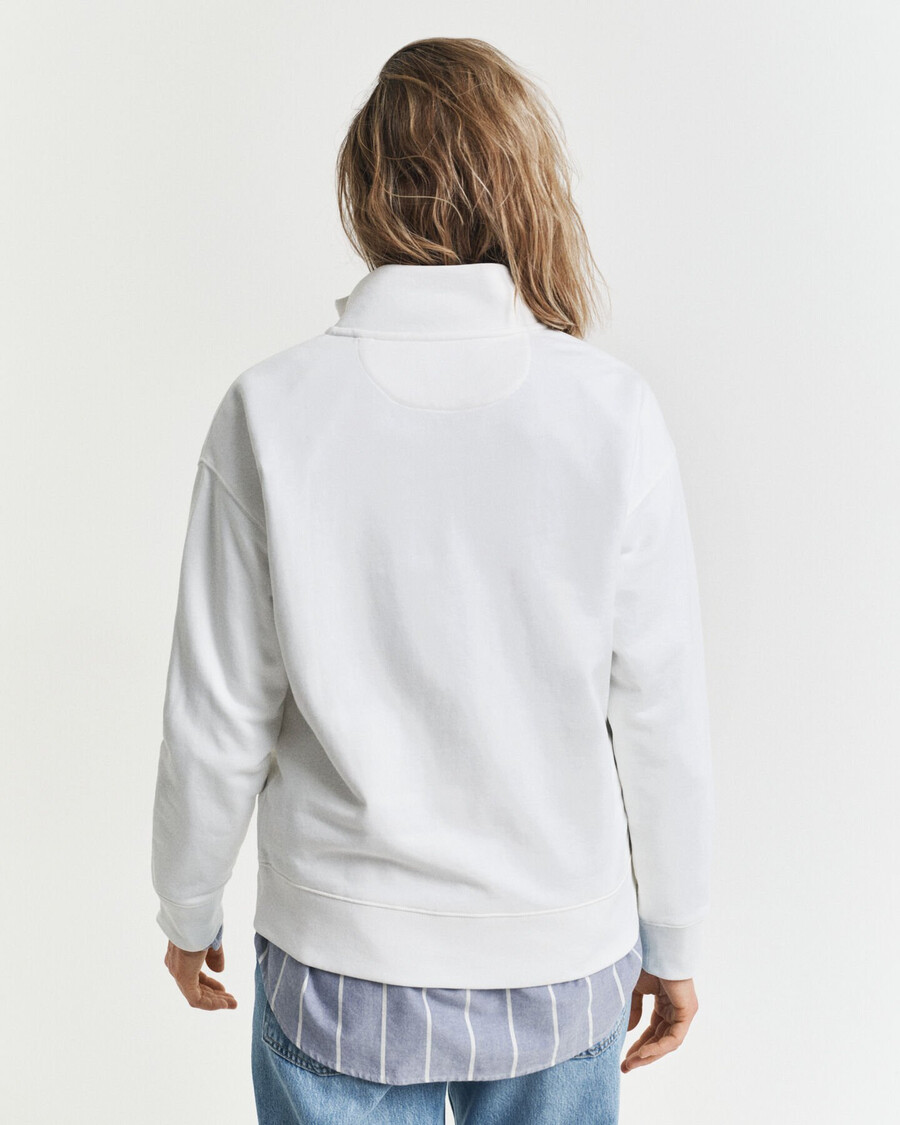 grafische halfrits sweater - eggshell