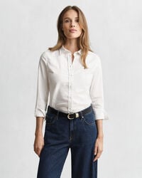 slim fit oxford stretch shirt - wit