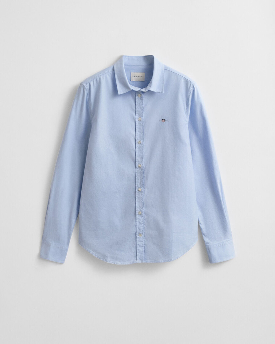 slim fit oxford stretch shirt - lichtblauw