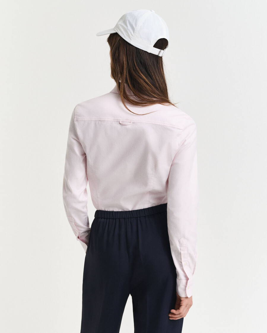 slim fit oxford stretch shirt - lichtroze
