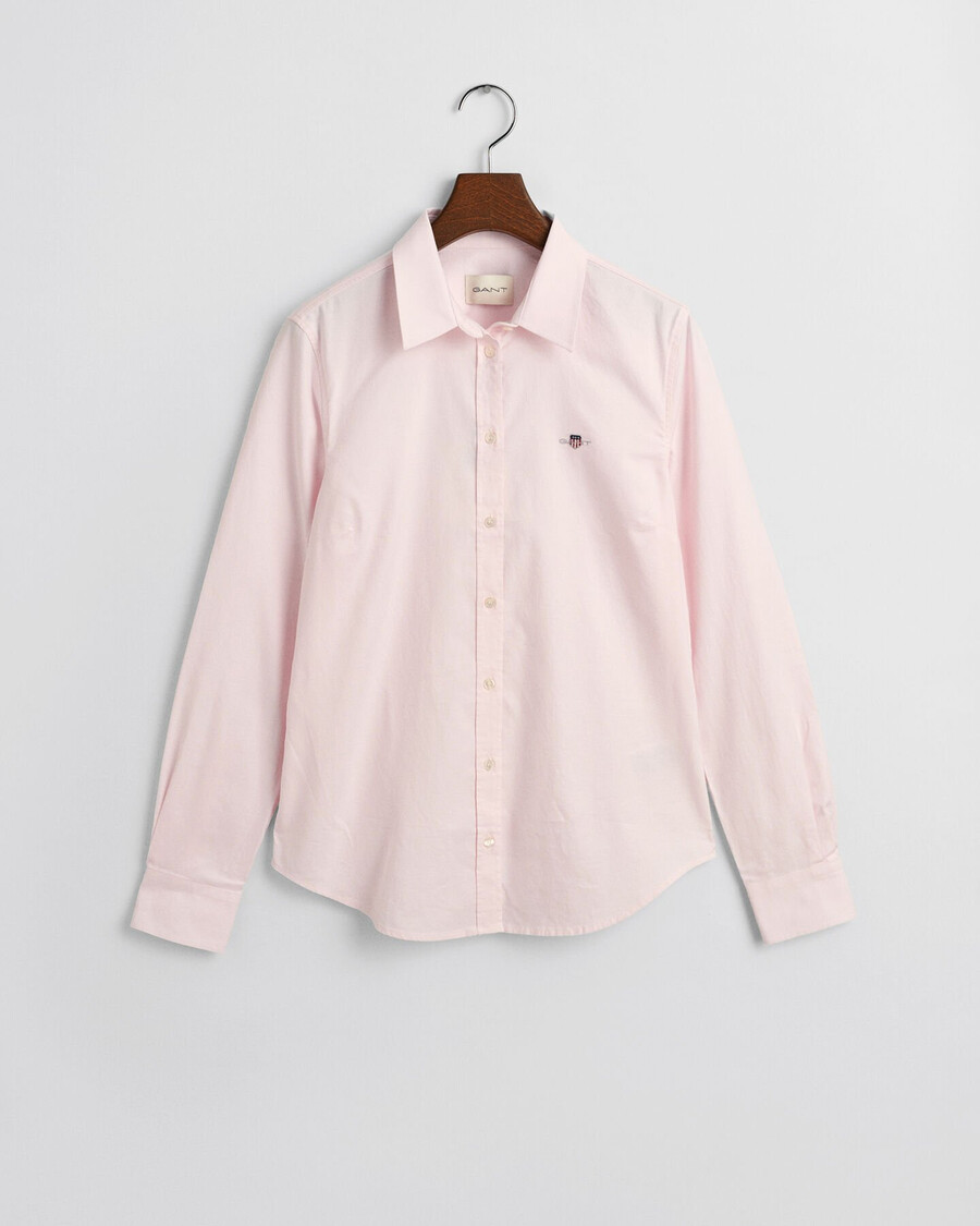 slim fit oxford stretch shirt - lichtroze