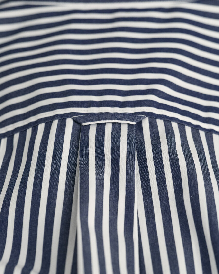 klassiek gestreept poplin overhemd met normale pasvorm - klassiek blauw