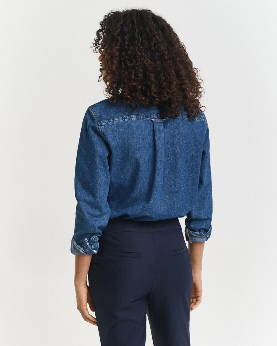 normale pasvorm denim overhemd - indigo