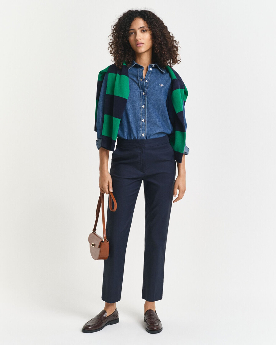 normale pasvorm denim overhemd - indigo