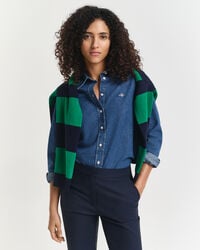 normale pasvorm denim overhemd - indigo