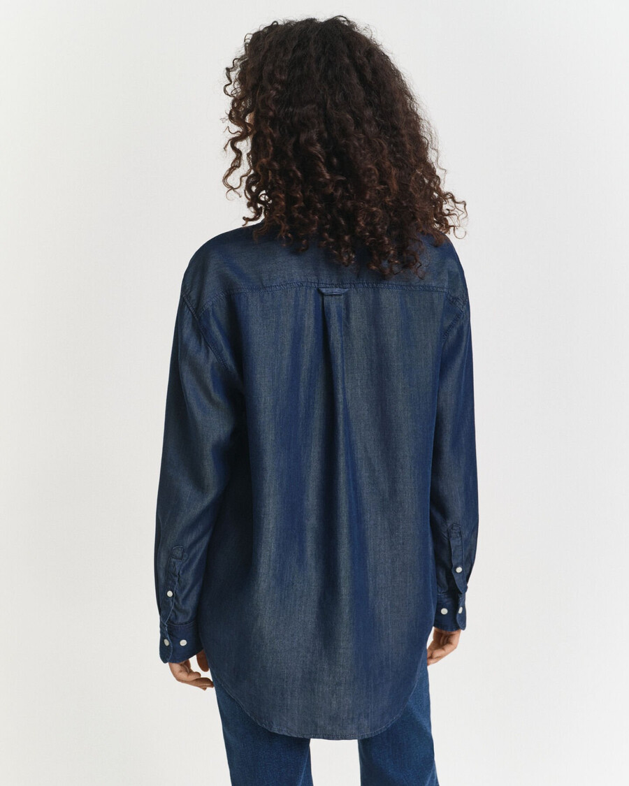 relaxed fit indigo shirt - donkerblauw archief