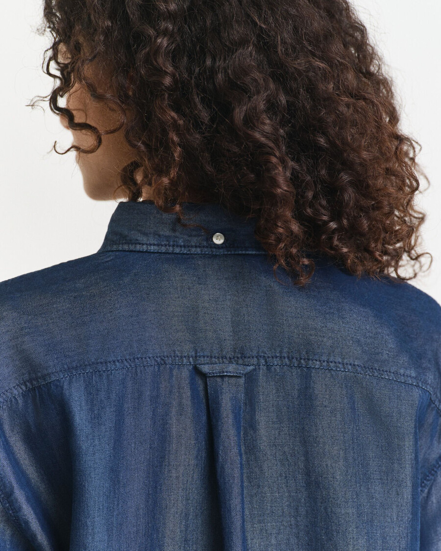 relaxed fit indigo shirt - donkerblauw archief