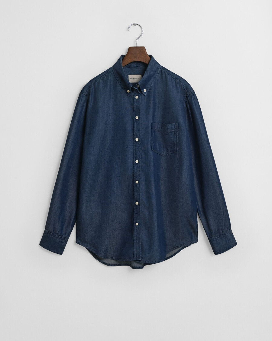relaxed fit indigo shirt - donkerblauw archief