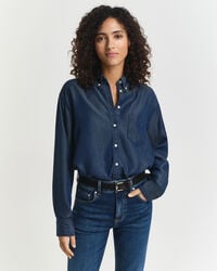 relaxed fit indigo shirt - donkerblauw archief