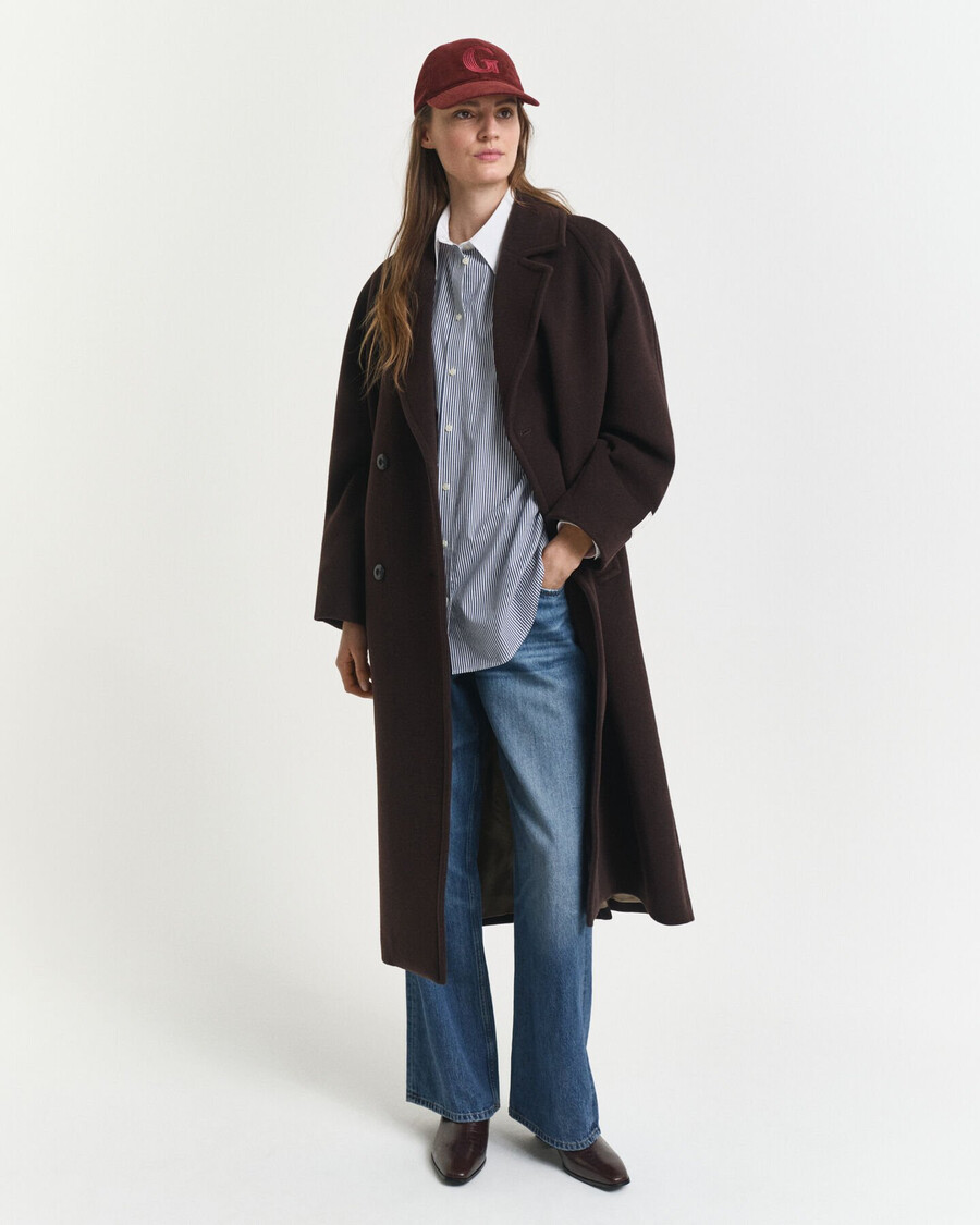 oversized overhemd met contrasterende kraag en strepen - perzisch blauw