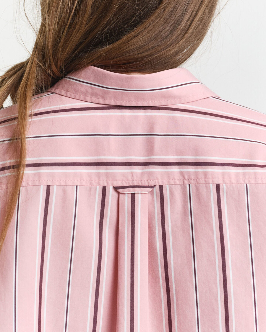 relaxed fit klassiek gestreept poplin overhemd - summer rose