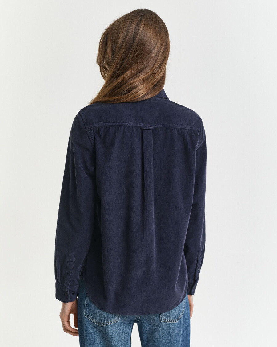 corduroy overhemd met normale pasvorm - avondblauw