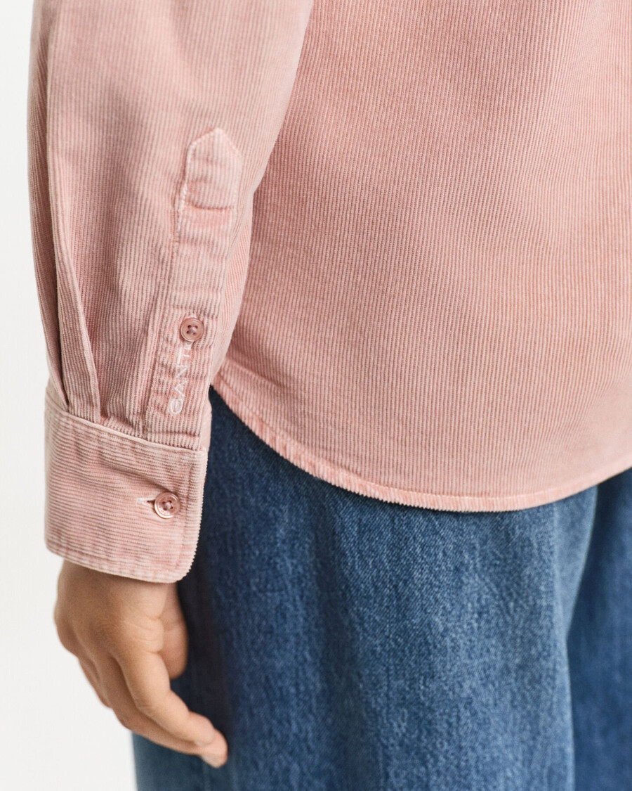 corduroy overhemd met normale pasvorm - dusty rose