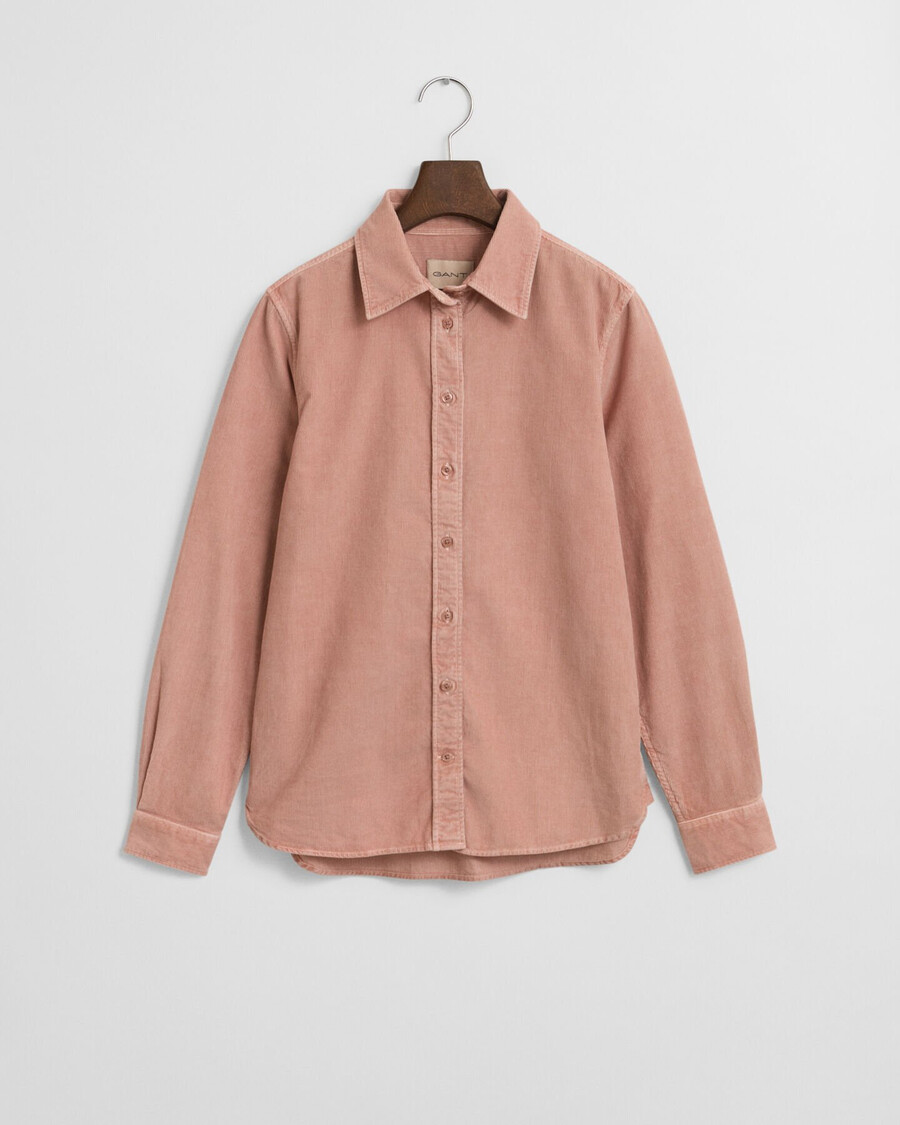corduroy overhemd met normale pasvorm - dusty rose