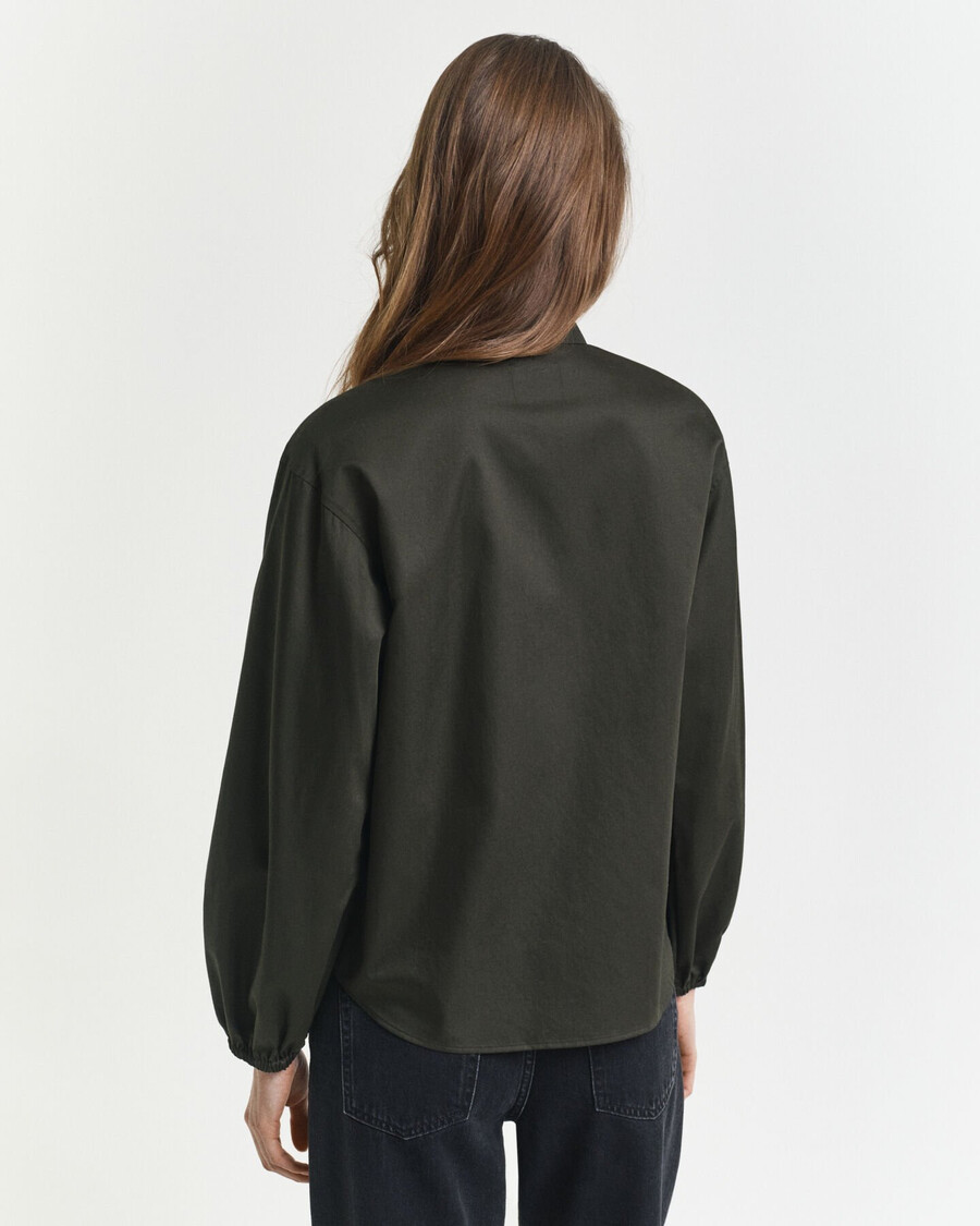 katoenen blouse - donker mosgroen