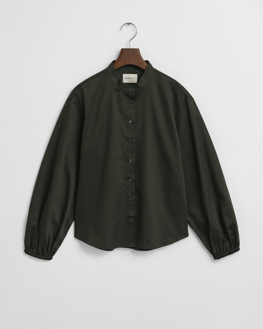 katoenen blouse - donker mosgroen