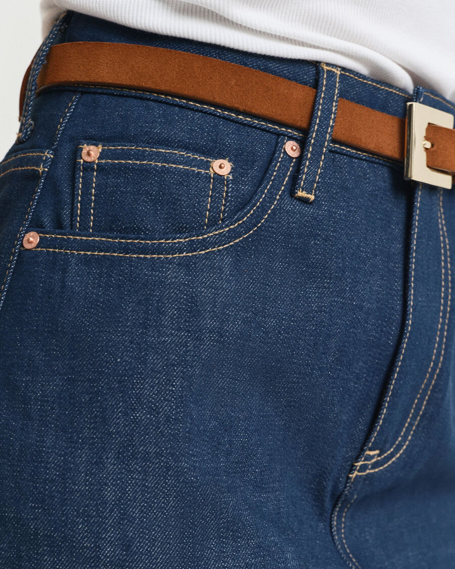denim rok - middenblauw