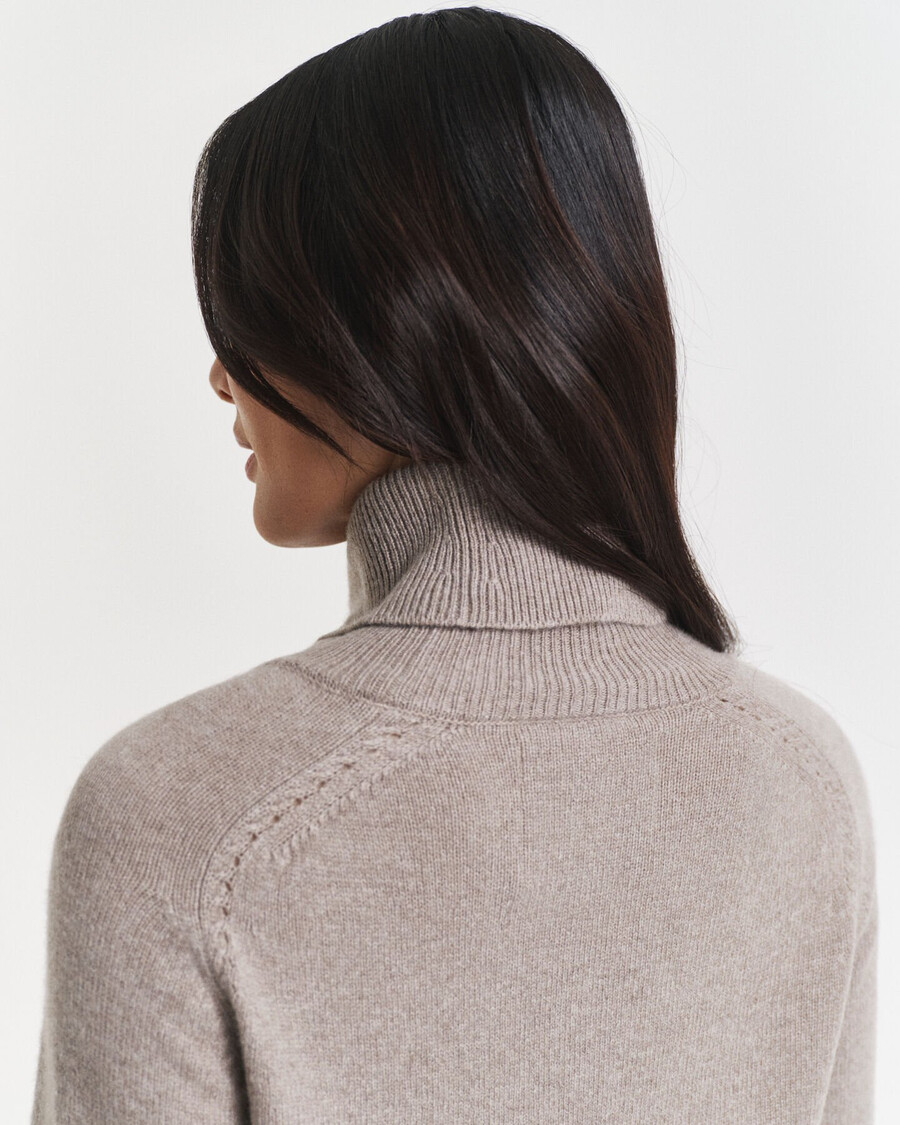 gebreide coltrui-jurk - taupebeige