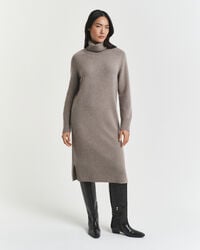 gebreide coltrui-jurk - taupebeige