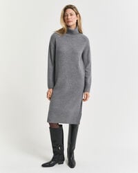 gebreide coltrui-jurk - houtskoolmelange