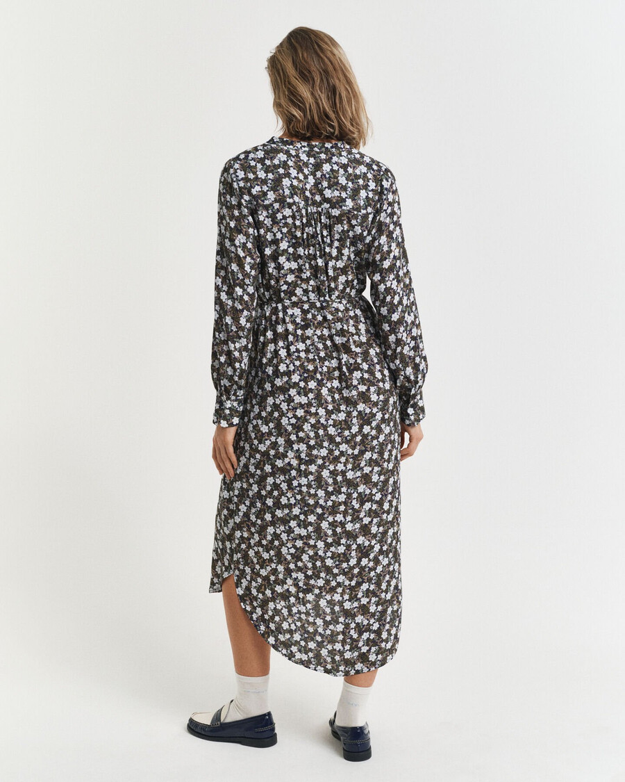 jurk met bloemenprint - klassiek blauw