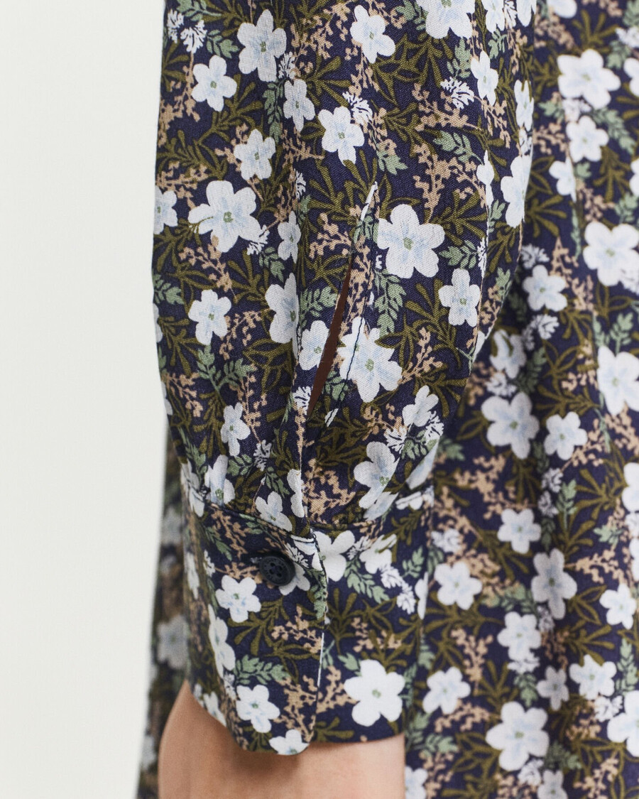 jurk met bloemenprint - klassiek blauw