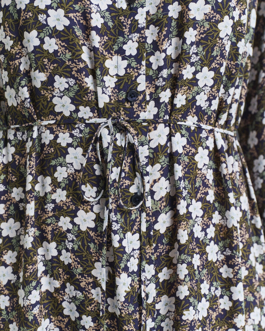 jurk met bloemenprint - klassiek blauw