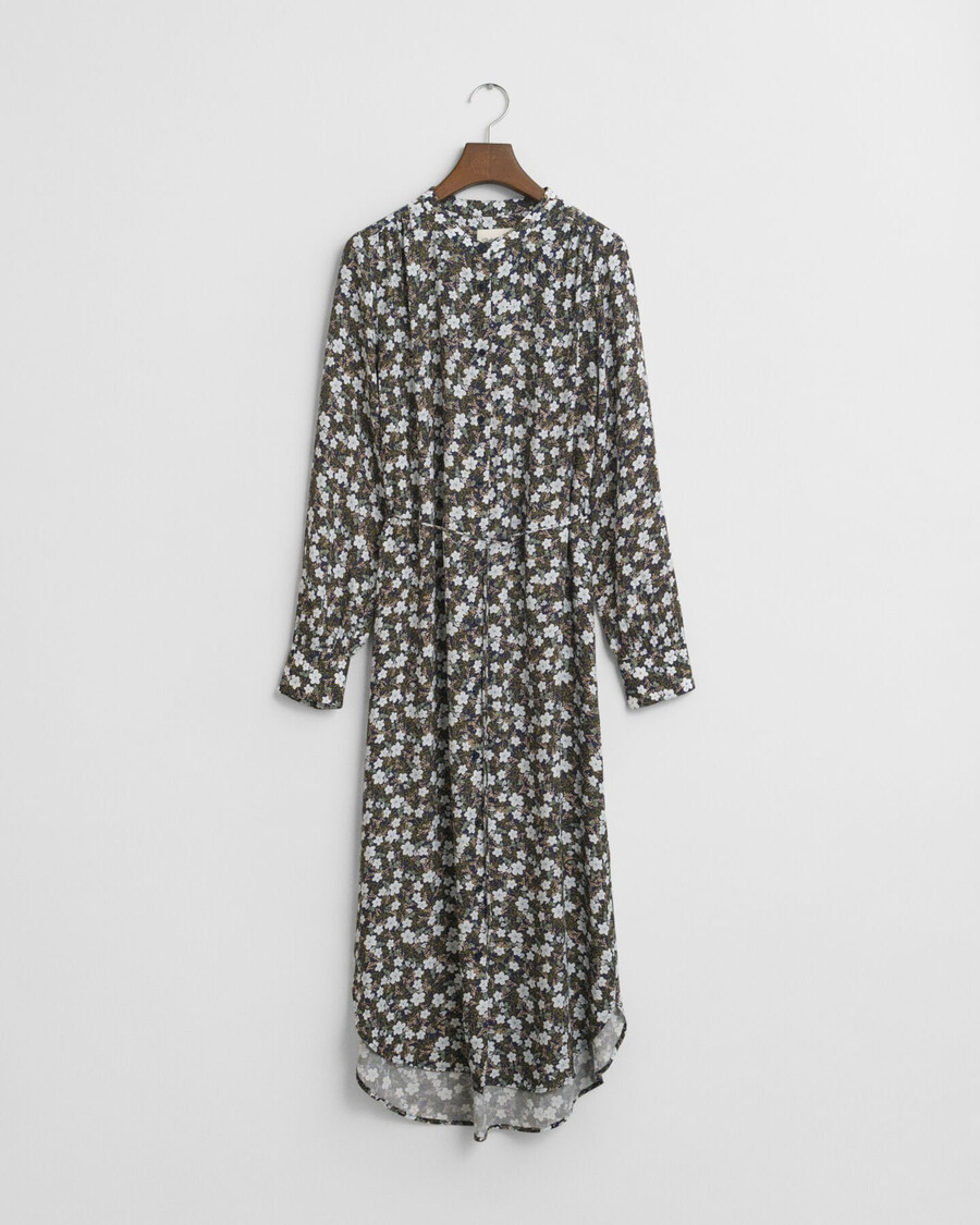 jurk met bloemenprint - klassiek blauw