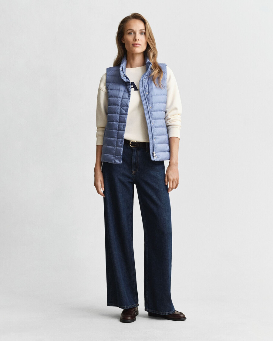 lichtgewicht donsvest - vervaagde denim