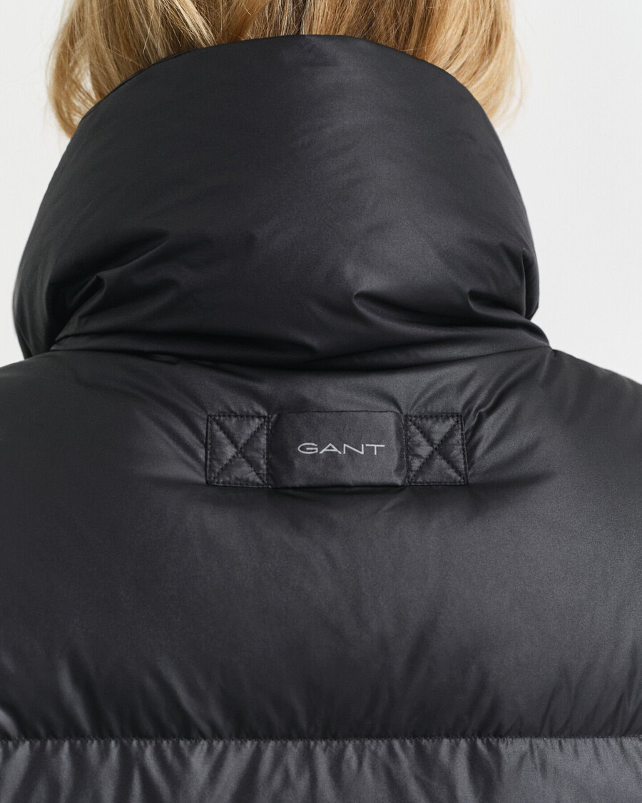 donsjas met relaxte pasvorm - zwart