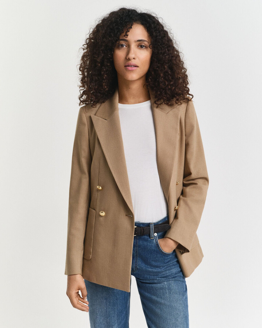 slim fit club blazer - warm khaki