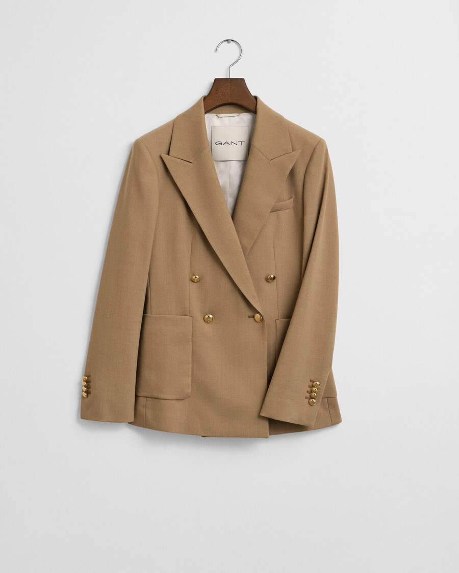 slim fit club blazer - warm khaki