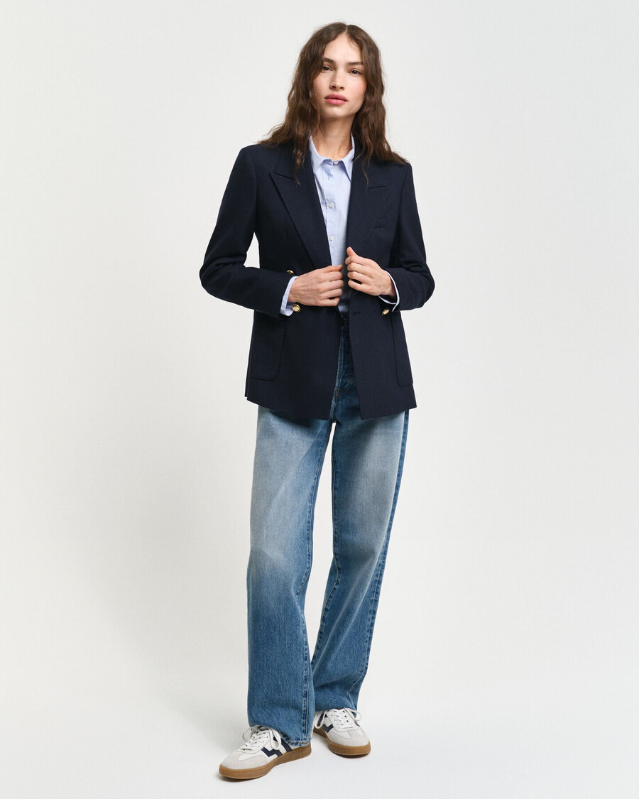 slim fit clubblazer - avondblauw