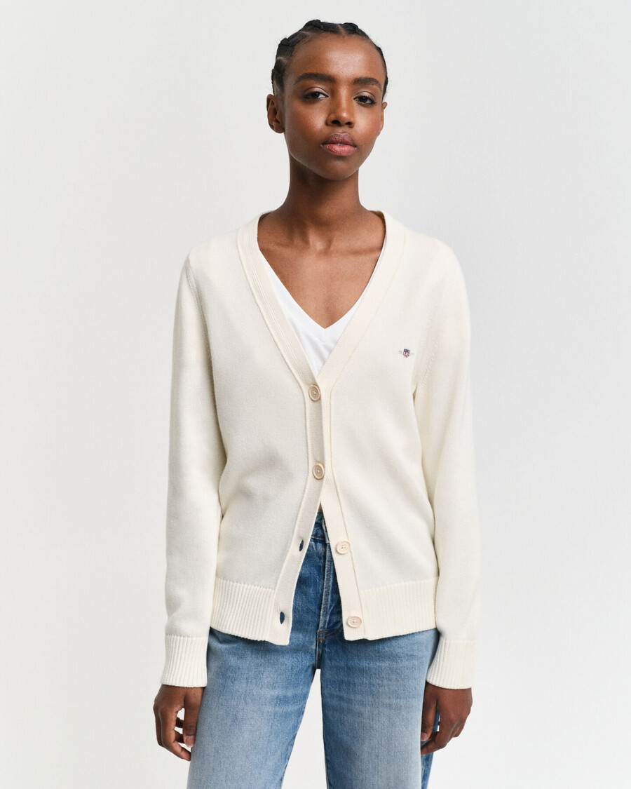 klassiek katoenen vest - crème
