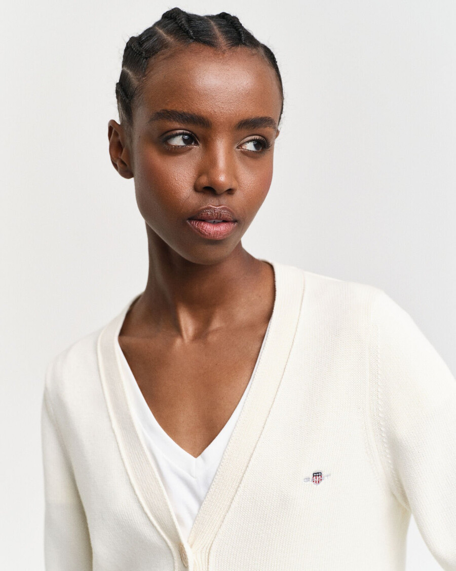 klassiek katoenen vest - crème