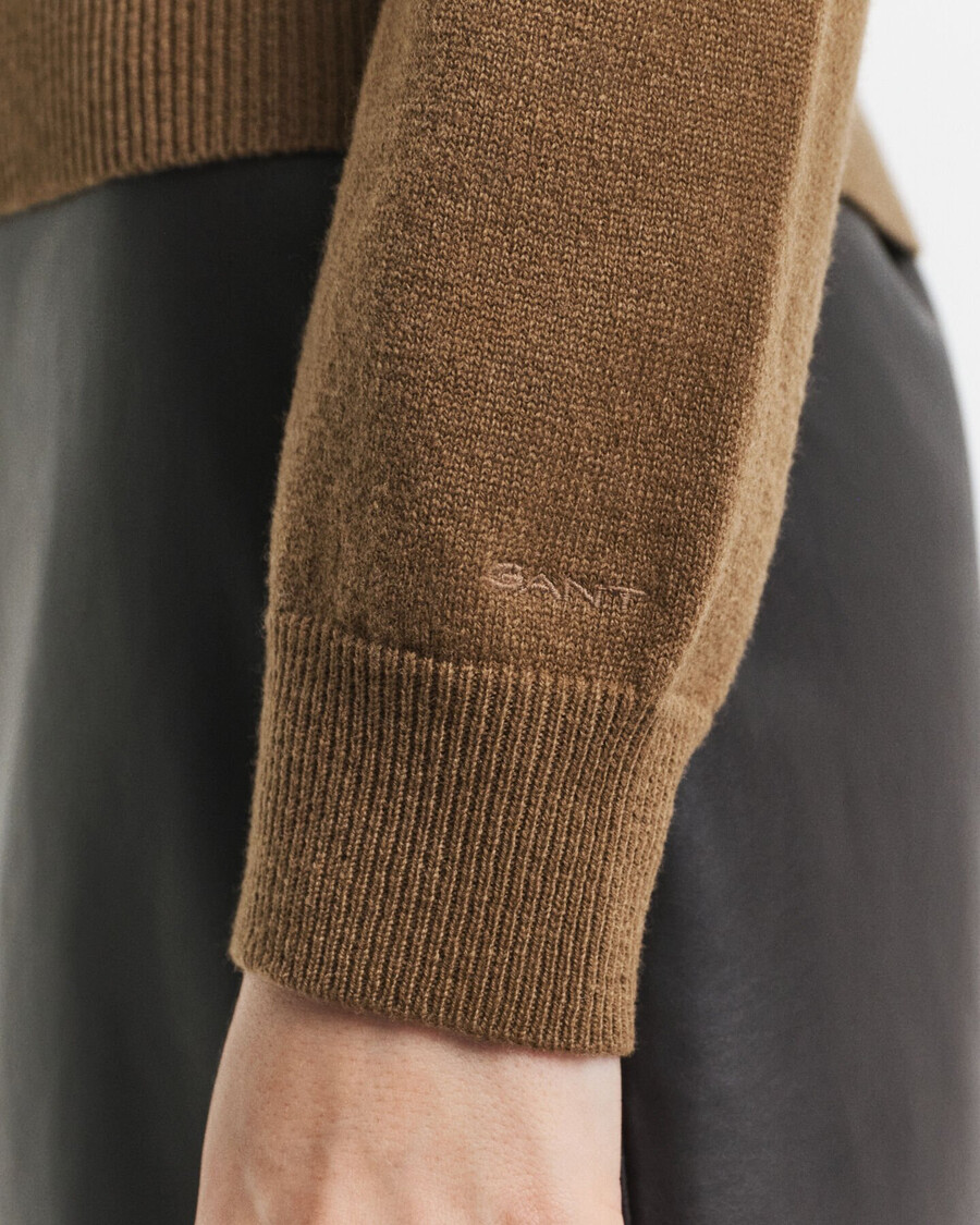 superfijn lamswollen kleed - warm kaki