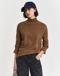 superfijne lamswollen coltrui - warm kaki