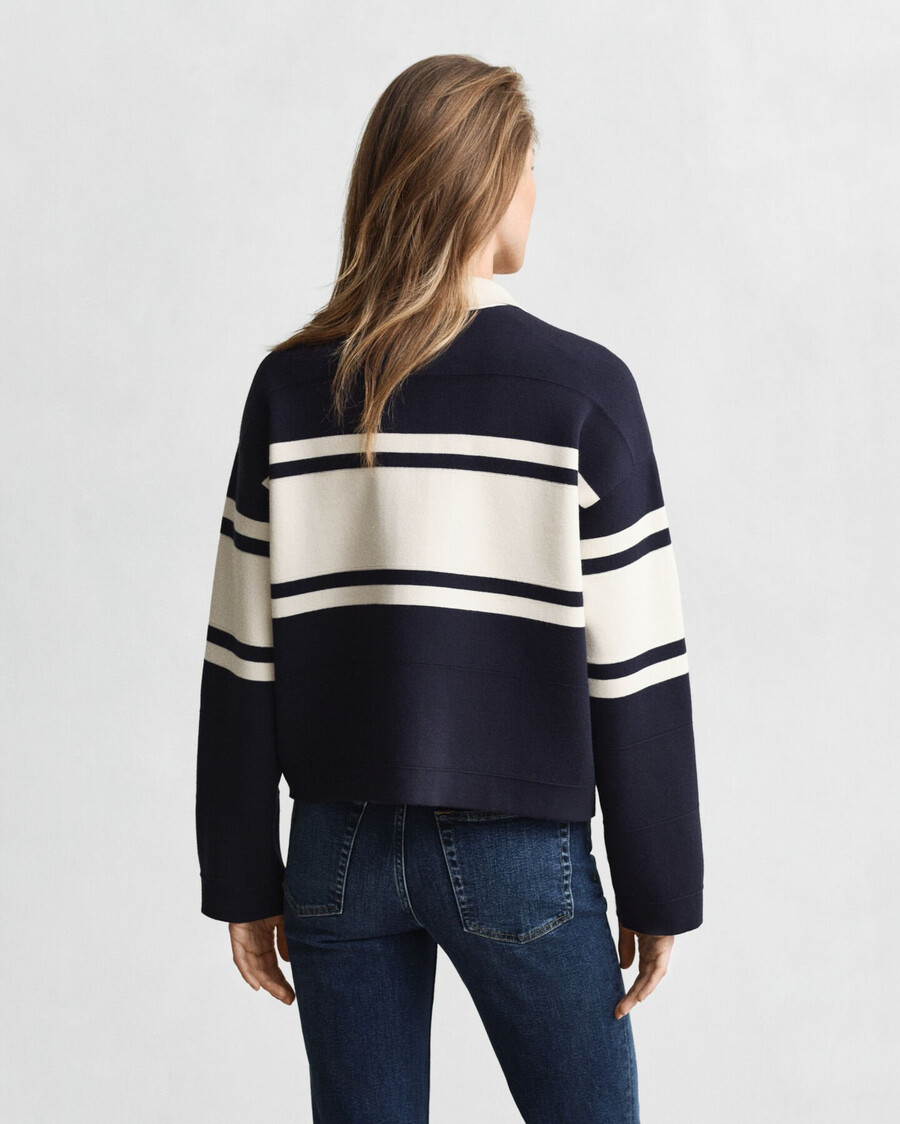 cardigan met kleurblokken - avondblauw