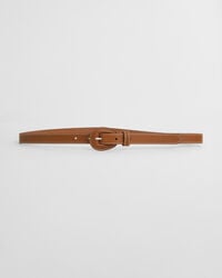 riem met leren gesp - cognac