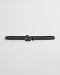 riem met leren gesp - zwart
