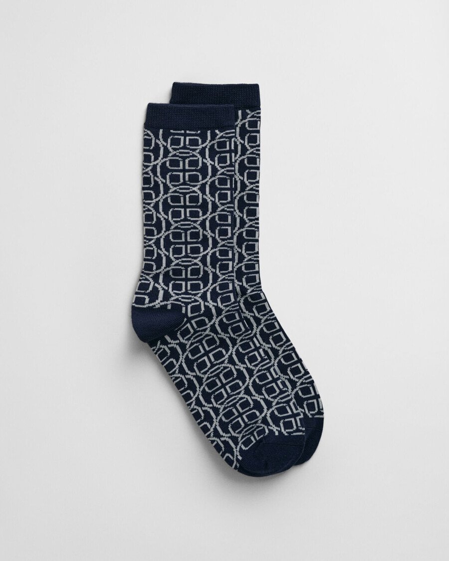 sokken met monogram - avondblauw