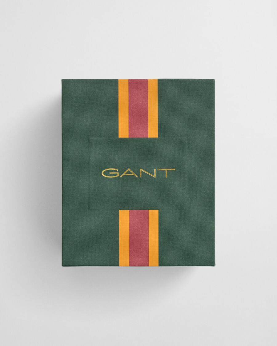 cadeauverpakking met 2 metallic gestreepte sokken - avondblauw
