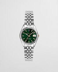 sussex mini horloge - groen met schotse ruit