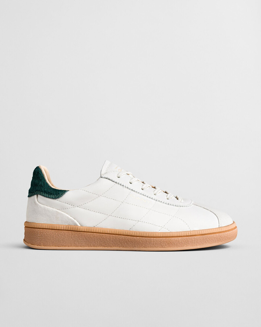 cuzima gewatteerde leren sneakers - wit