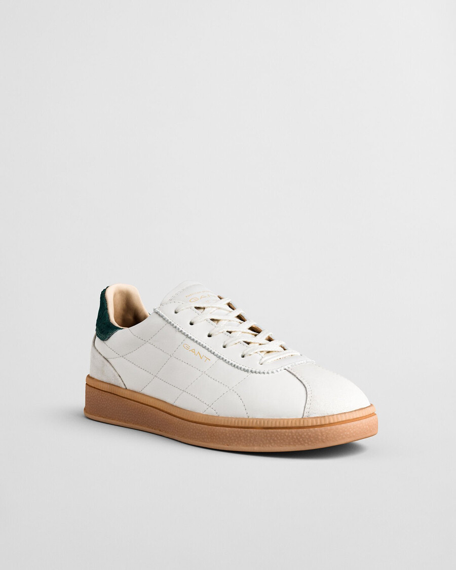 cuzima gewatteerde leren sneakers - wit