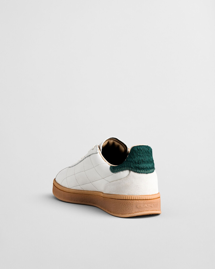 cuzima gewatteerde leren sneakers - wit