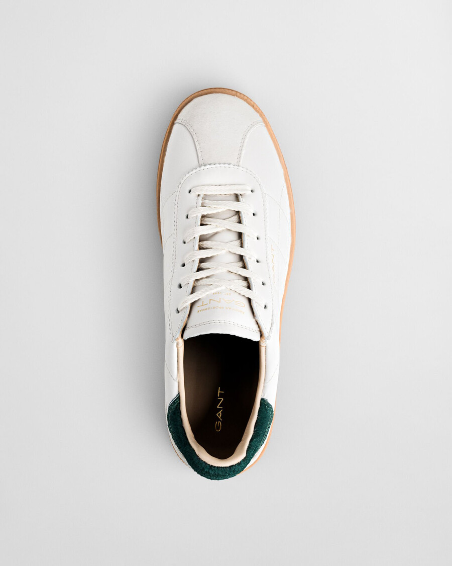 cuzima gewatteerde leren sneakers - wit
