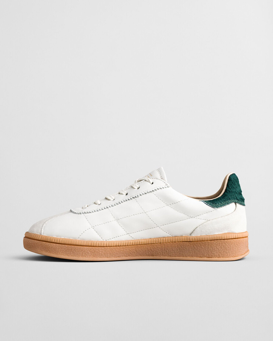 cuzima gewatteerde leren sneakers - wit