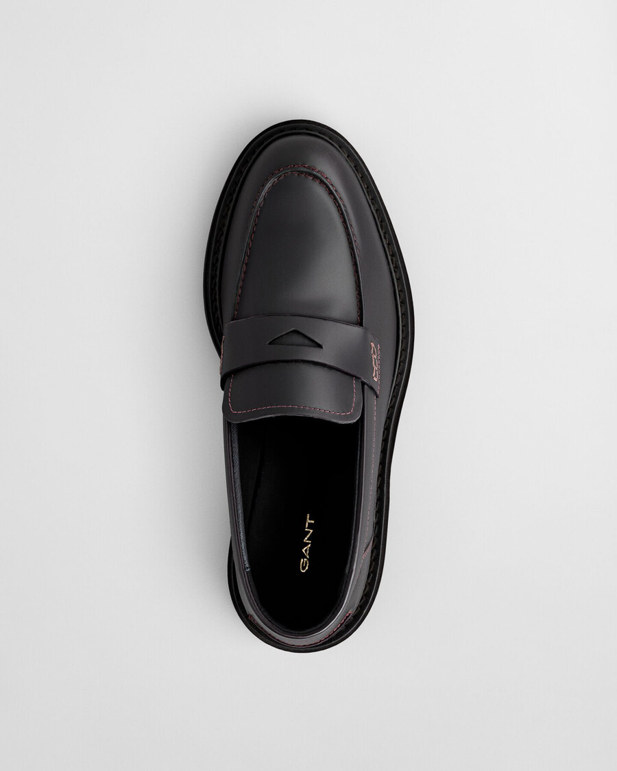 ivyhill leren loafers - pruimwijn